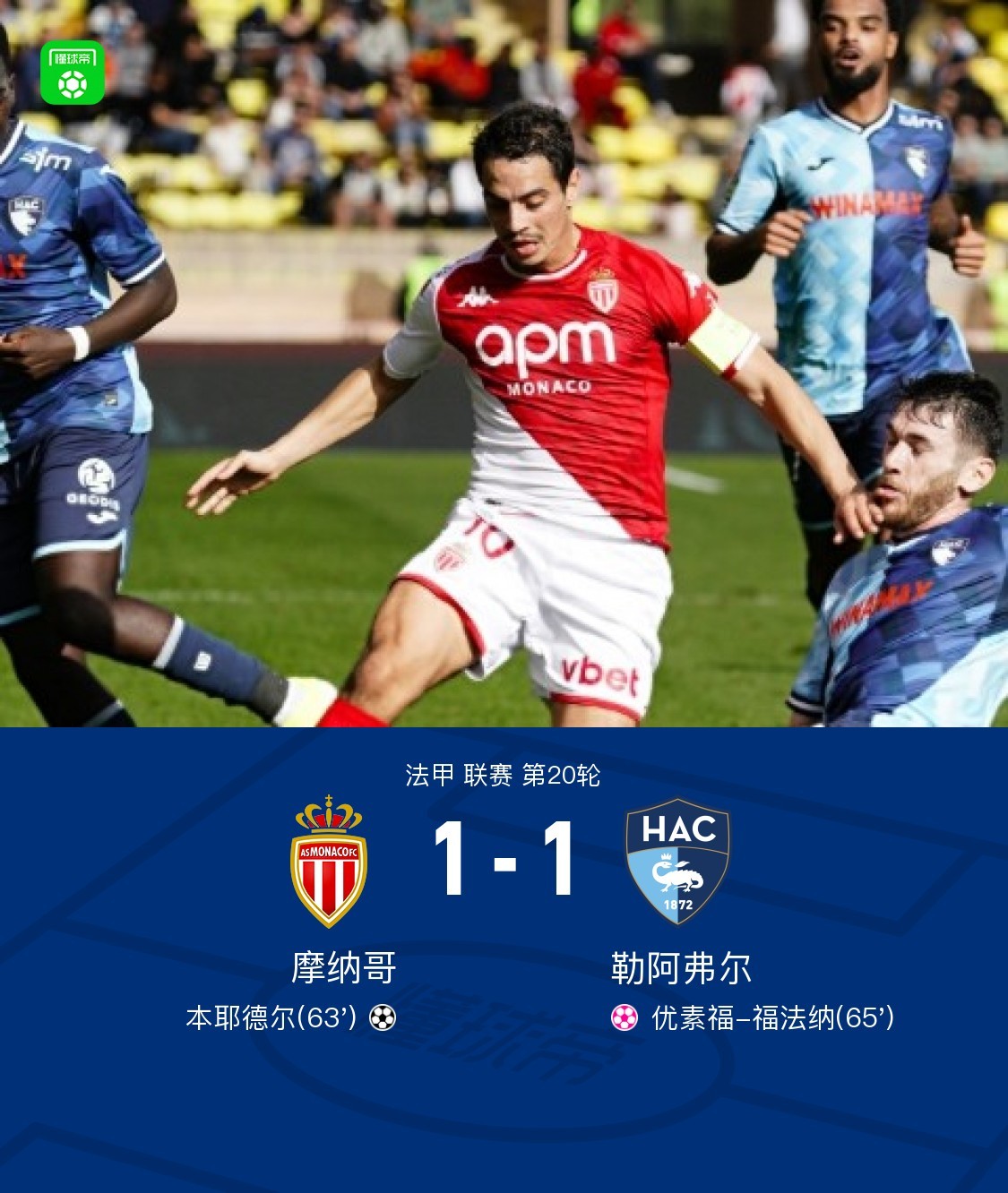 摩纳哥战平尼姆,双方握手言和 摩纳哥战平尼姆,双方握手言和